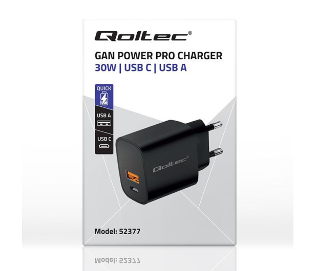Qoltec Ładowarka GaN POWER PRO usb usb-c 30W - 1213309 - zdjęcie 2